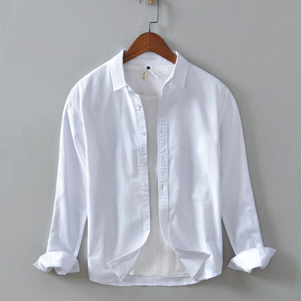 Men's Casual Minimalist Long Sleeve Shirt - Image 7