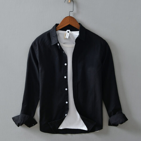 Men's Casual Minimalist Long Sleeve Shirt - Image 8