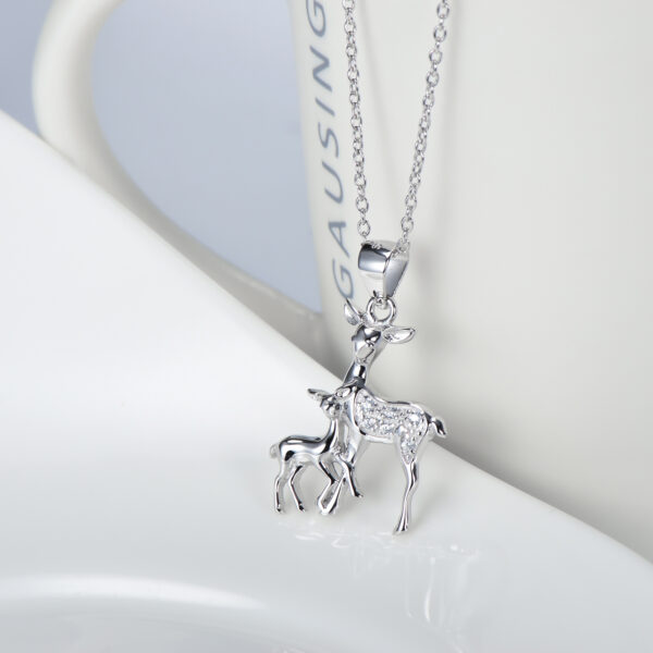 Fawn Pendant 925 Silver Necklace - Image 4