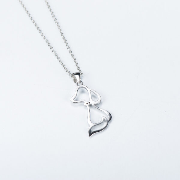 Ladies 925 Sterling Silver Jewelry Dog Necklace - Image 4
