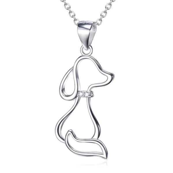 Ladies 925 Sterling Silver Jewelry Dog Necklace - Image 6