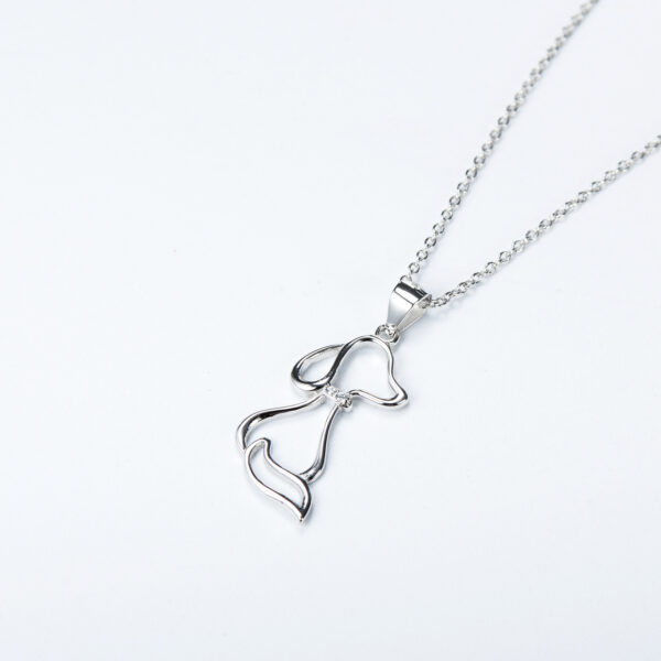 Ladies 925 Sterling Silver Jewelry Dog Necklace - Image 7