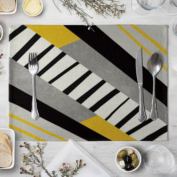 Geometric Pattern Dining Table Placemat Kitchen Supplies - Image 4