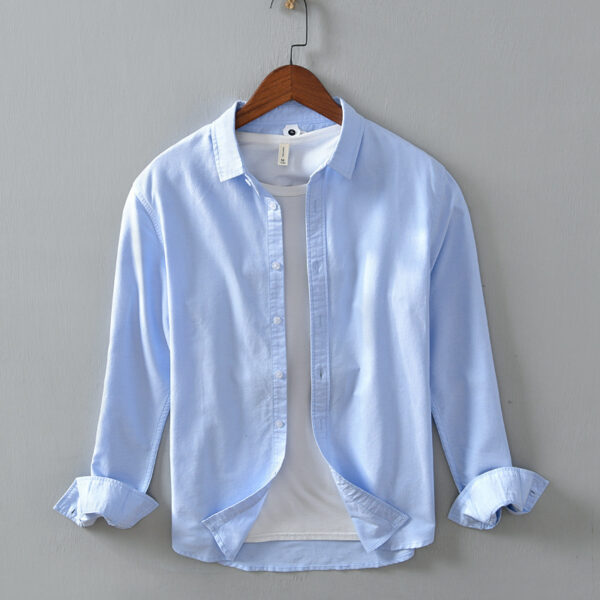 Men's Casual Minimalist Long Sleeve Shirt - Image 5