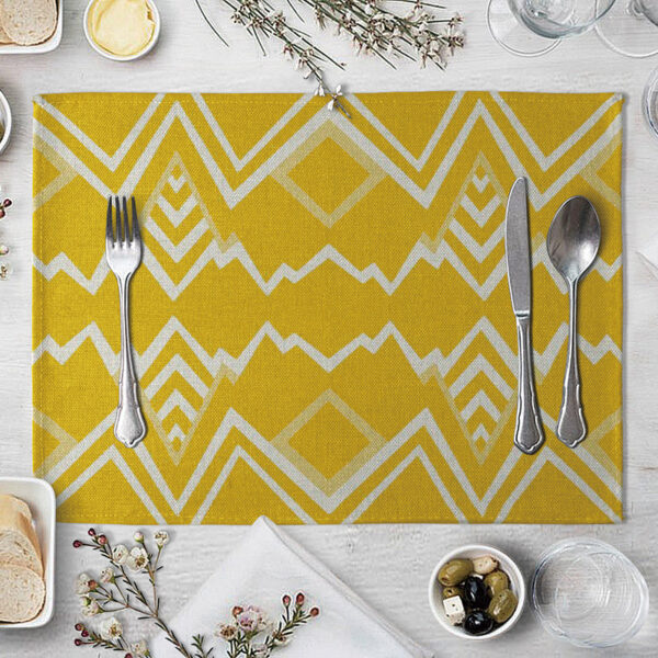Geometric Pattern Dining Table Placemat Kitchen Supplies - Image 2