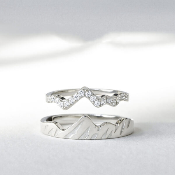 Shanchuan Galaxy 925 Sterling Silver Couple Ring Niche - Image 6