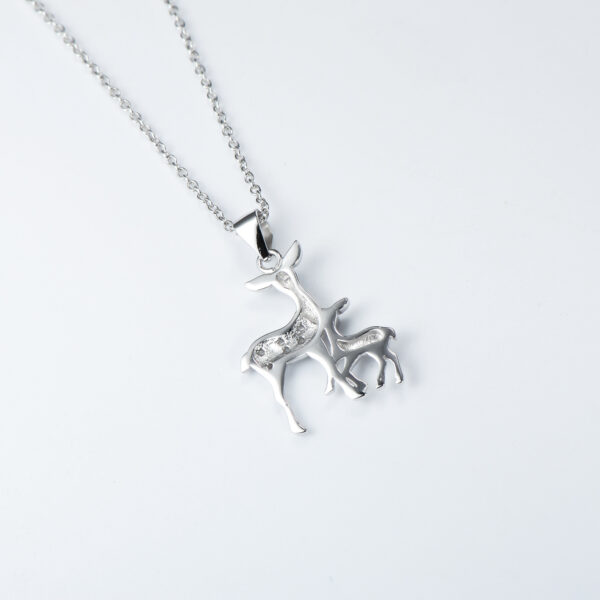 Fawn Pendant 925 Silver Necklace - Image 6