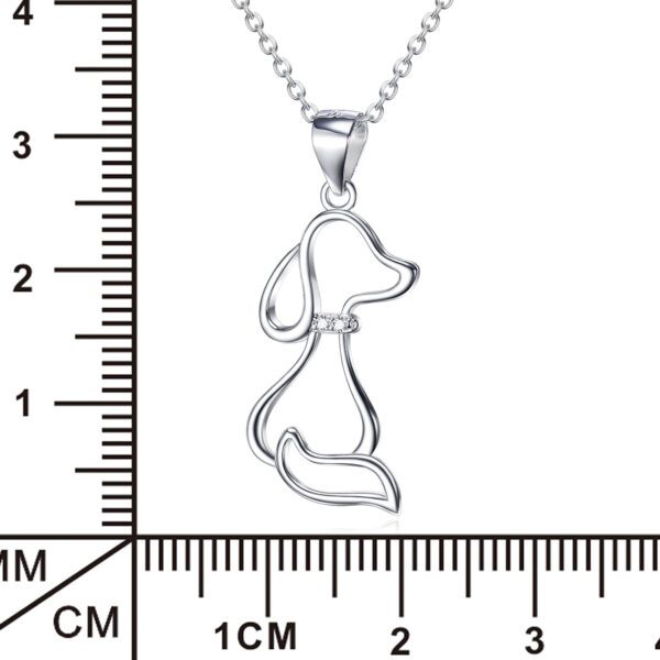 Ladies 925 Sterling Silver Jewelry Dog Necklace - Image 5