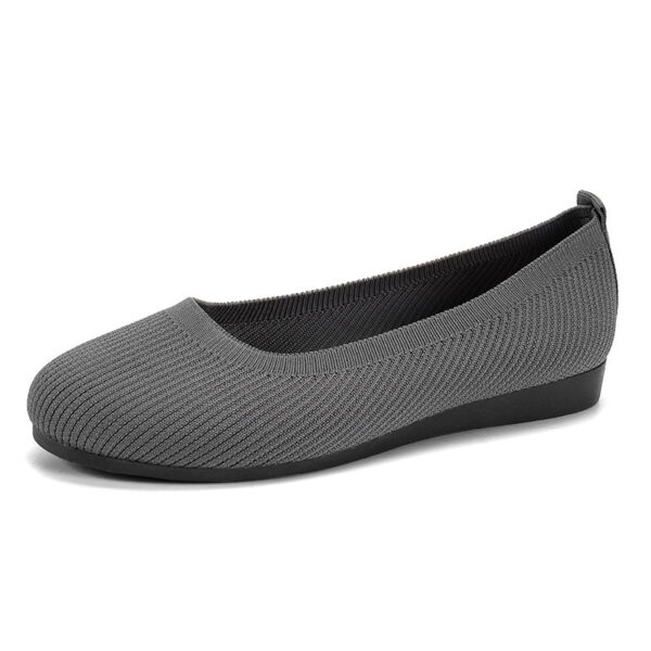 Round Toe Flats Shoes Casual Comfortable Soft Slip On Knit Mesh Shoes For Women - Image 10