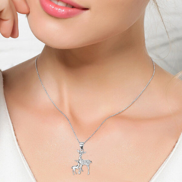 Fawn Pendant 925 Silver Necklace - Image 5