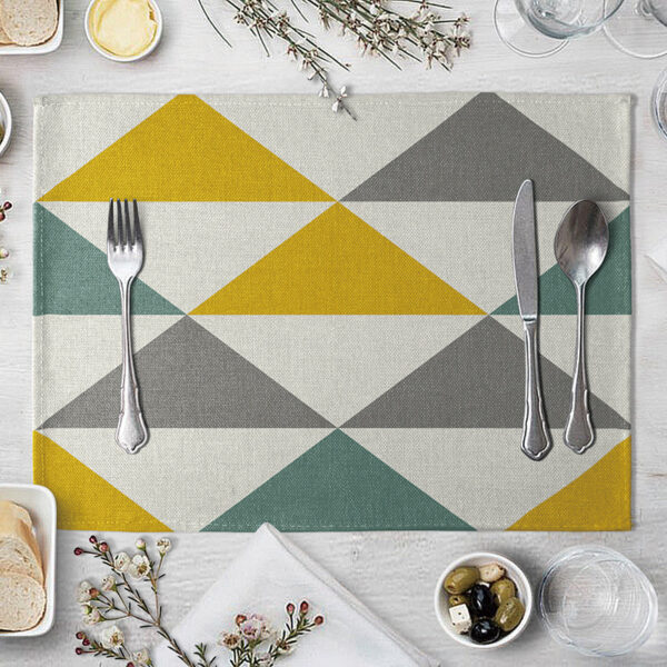 Geometric Pattern Dining Table Placemat Kitchen Supplies - Image 5