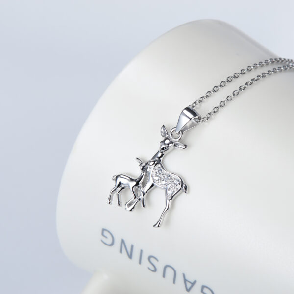 Fawn Pendant 925 Silver Necklace - Image 2