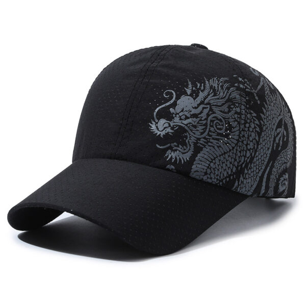 Hat Men's Chinese Style Printed Dragon Baseball Cap Polyester - Image 10