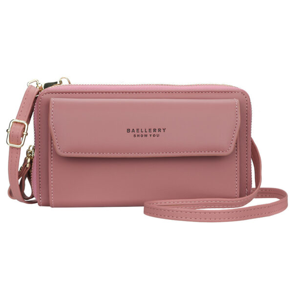 Ladies Long Wallet Double Zipper Large Capacity Diagonal Bag - Image 7