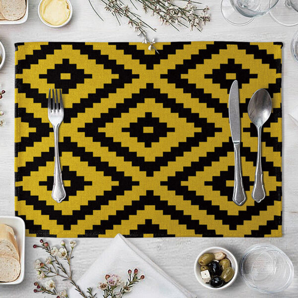 Geometric Pattern Dining Table Placemat Kitchen Supplies - Image 10