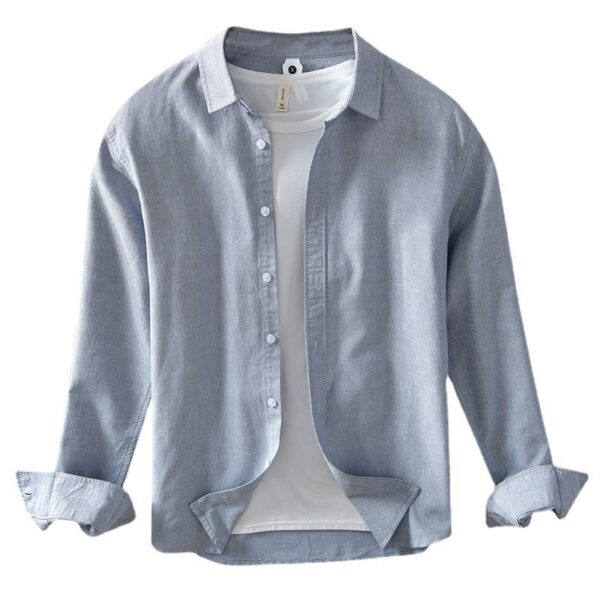 Men's Casual Minimalist Long Sleeve Shirt - Image 2