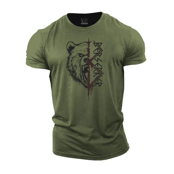Round Neck 3D Printed Short Sleeve T-shirt - Image 4