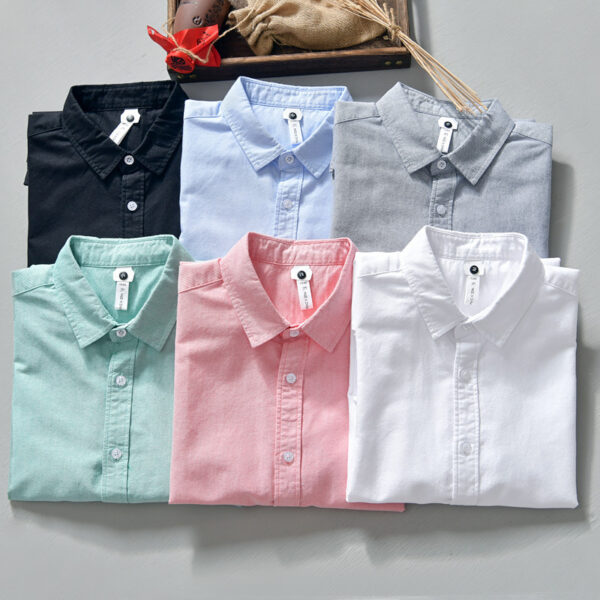 Men's Casual Minimalist Long Sleeve Shirt - Image 6
