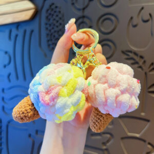 Original Plush Colorful Ice Cream Keychain