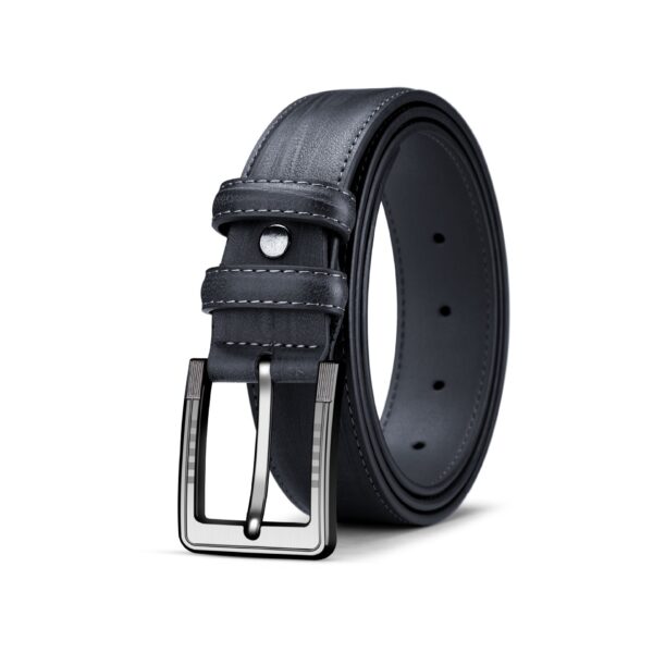 Men's Pin Buckle Leather Belt Leaf Pattern Three Colors - Image 3
