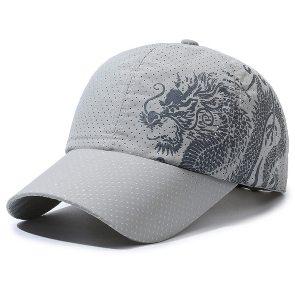 Hat Men's Chinese Style Printed Dragon Baseball Cap Polyester - Image 9