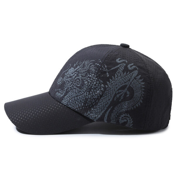 Hat Men's Chinese Style Printed Dragon Baseball Cap Polyester - Image 5
