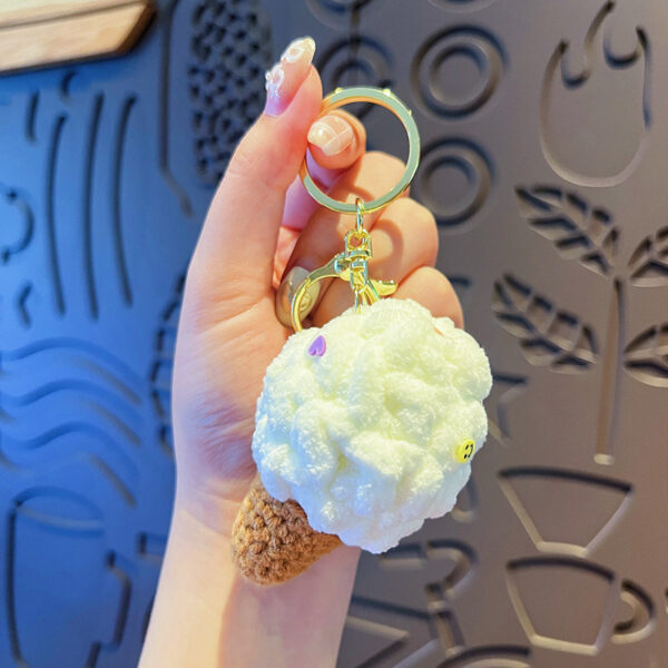 Original Plush Colorful Ice Cream Keychain - Image 3