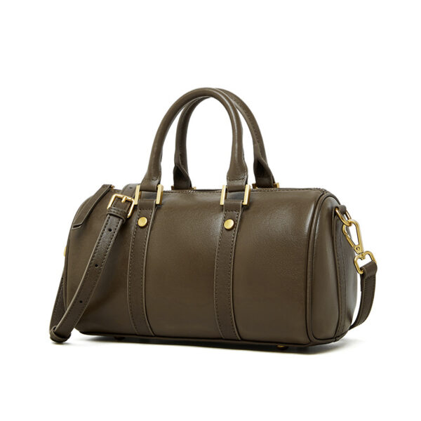 Retro Portable Cowhide Crossbody Bag - Image 6