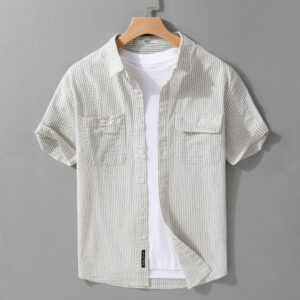Men's Short Sleeve Casual Trend Cotton Shirt All-matching